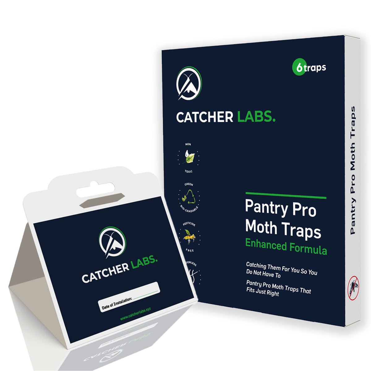 Catcher Labs Pantry Moth Traps - Non Toxic Kitchen Guardian Moth